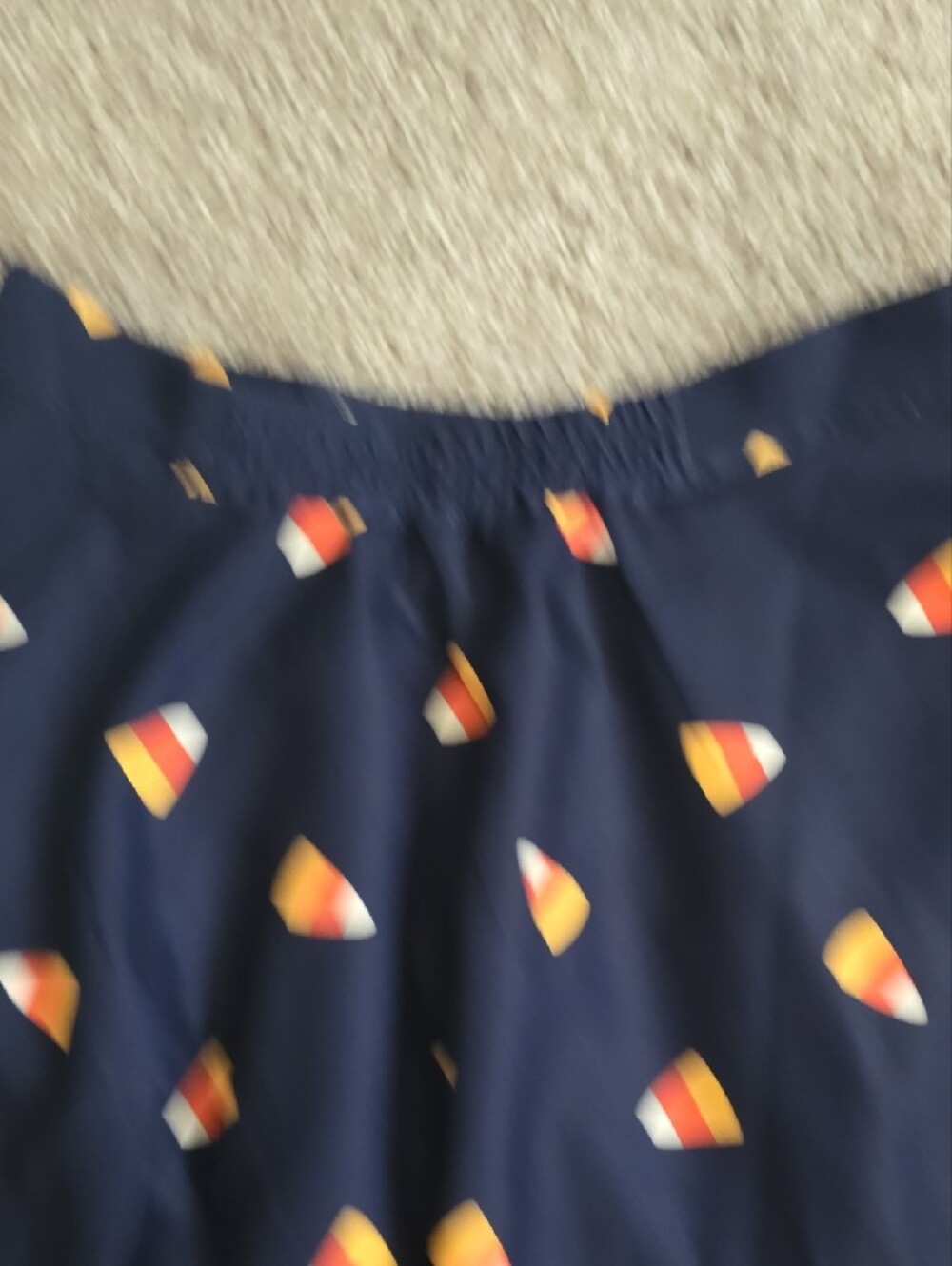 Modcloth Navy Flared Skirt with Candy Corn Motif - Picture 10 of 12